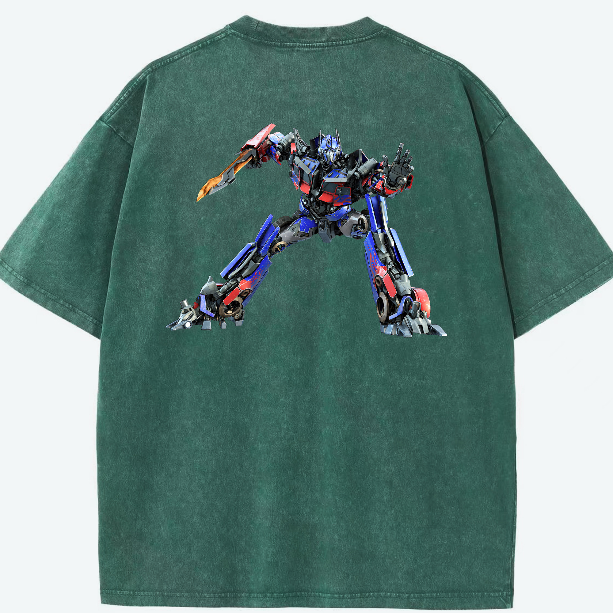 （画像用） Transformers トランスフォーマー 綿100% ヴィンテージ風 半袖Tシャツ（背面プリント）